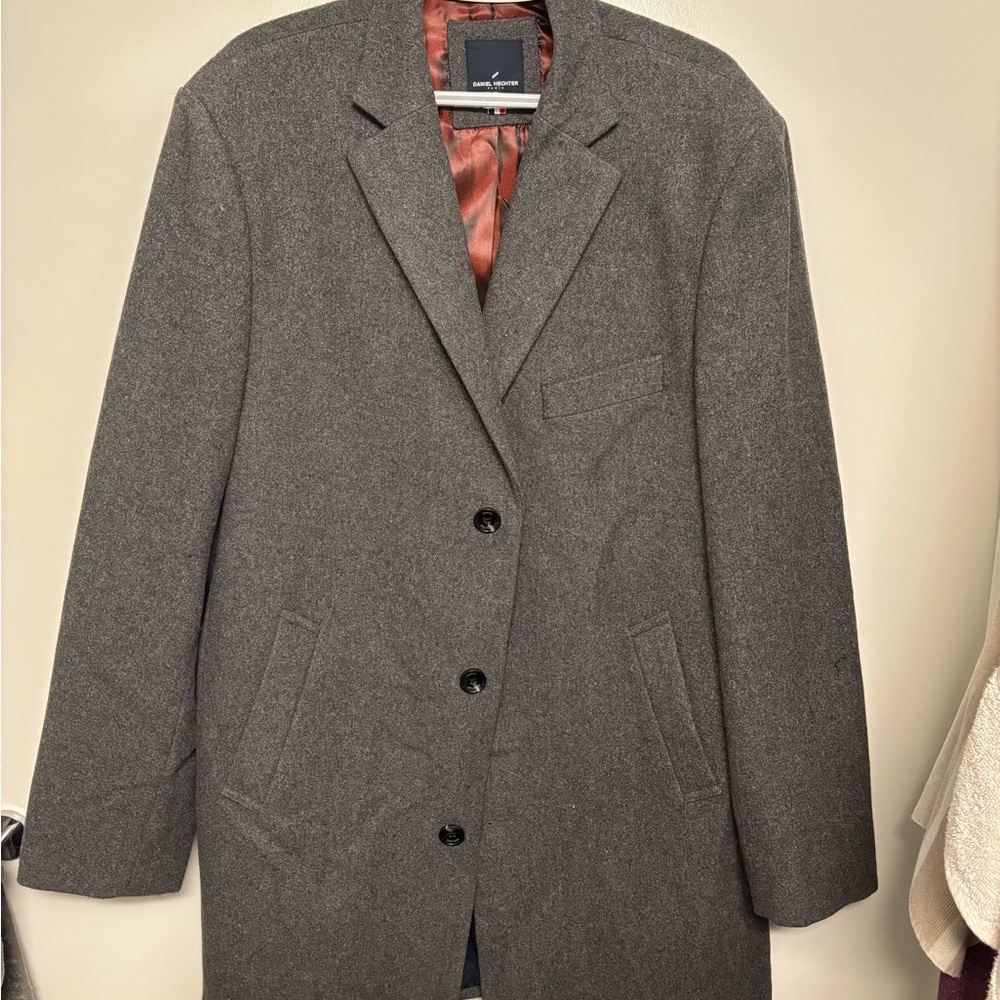 Men's Gray Wool Coat
